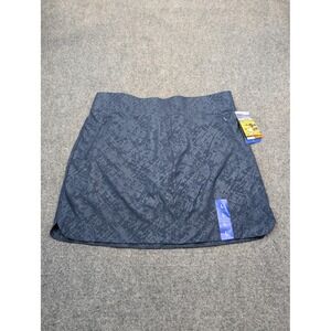 Orvis Travel Skort Womens Large Blue Shattered Glass Print Hiking Pocket Casual